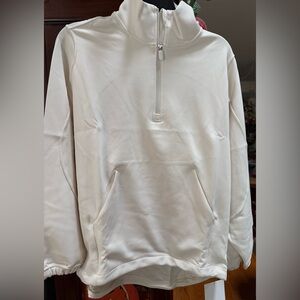 NWT Lululemon Pullover Cream Top  Half zip  Size S $138